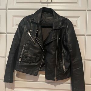 Vegan leather moto jacket from Anthropologie